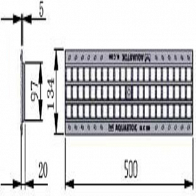 Решётка чугунная ячеистая DN100			